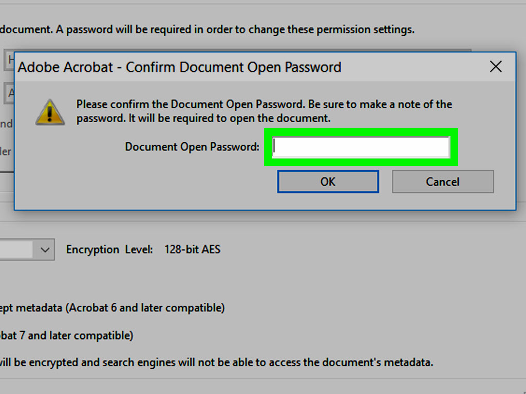 create a password for adobe pdf on mac